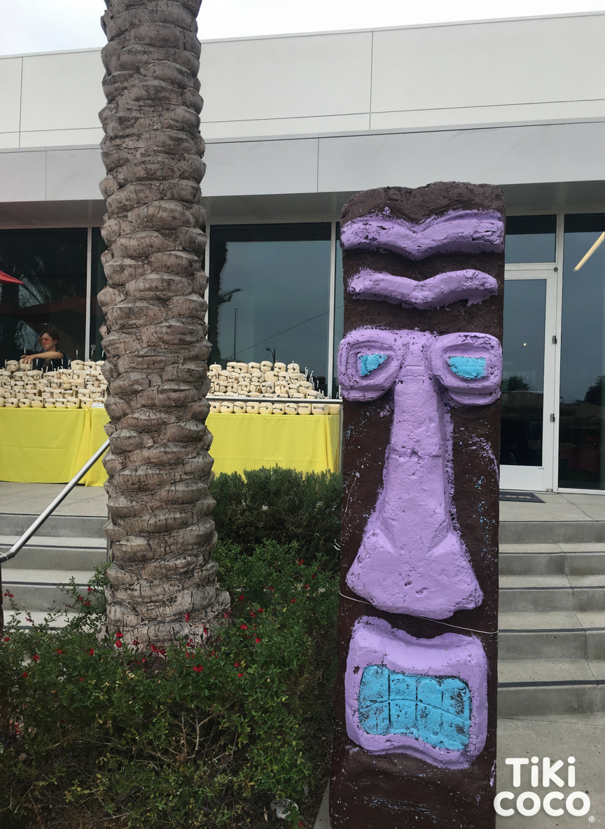 Hand-carved tiki sculpture